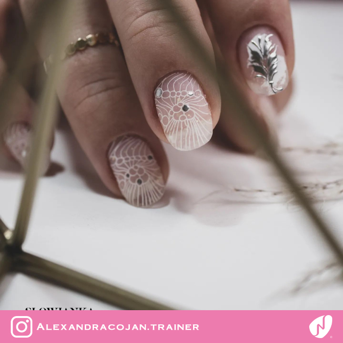 White Stamp Nails